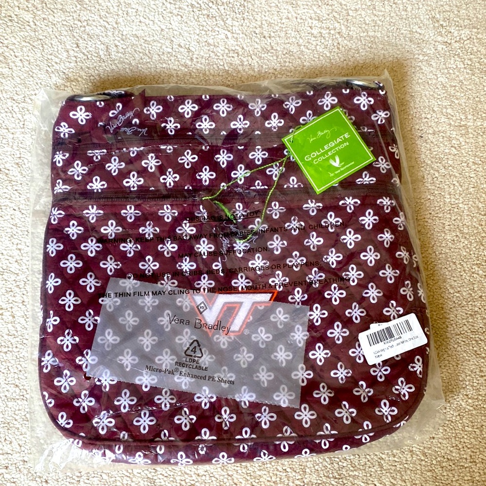 Brand new Vera Bradley VT Virginia Tech shoulder bag.